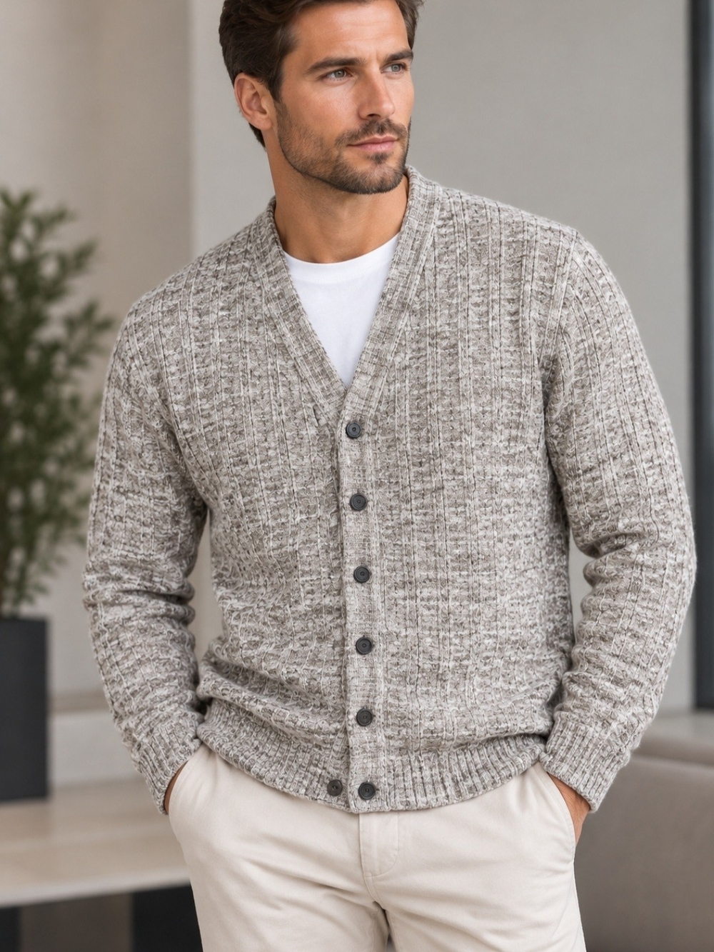 Bill Blass Cotton Blend Cardigan Old Money Preppy L